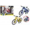 Modellino bicicletta in metallo con telaio pieghevole e cavalletto 3 colori
