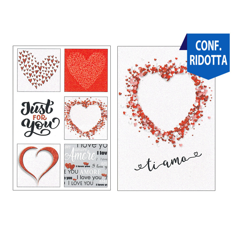 Biglietti Love glitter
