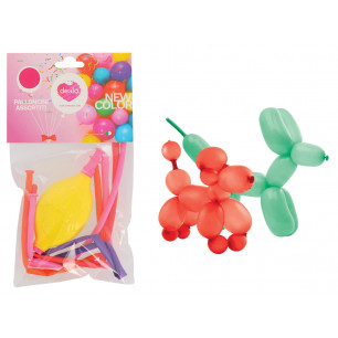 Busta con 1 mini pompa + 5 palloncini modellabili