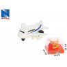 Modellino Aereo di linea con righe blu Power Up in metallo a retrocarica