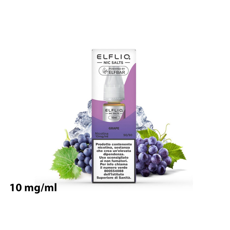Liquido Grape Elfliq con nicotina 10 mg 10 ml