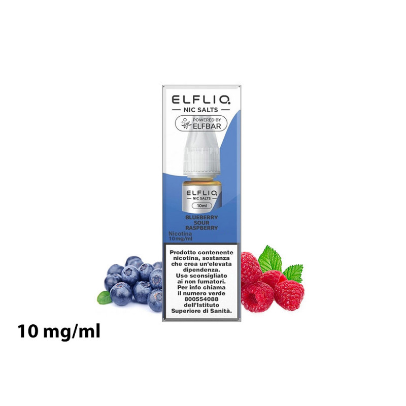 Liquido Blueberry Sour Rasberry Elfliq con nicotina 10 mg 10 ml