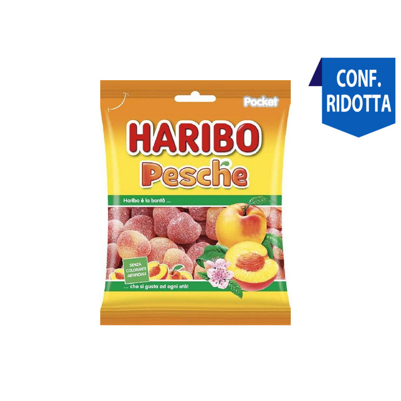 Caramelle Haribo Pesche busta da 80g