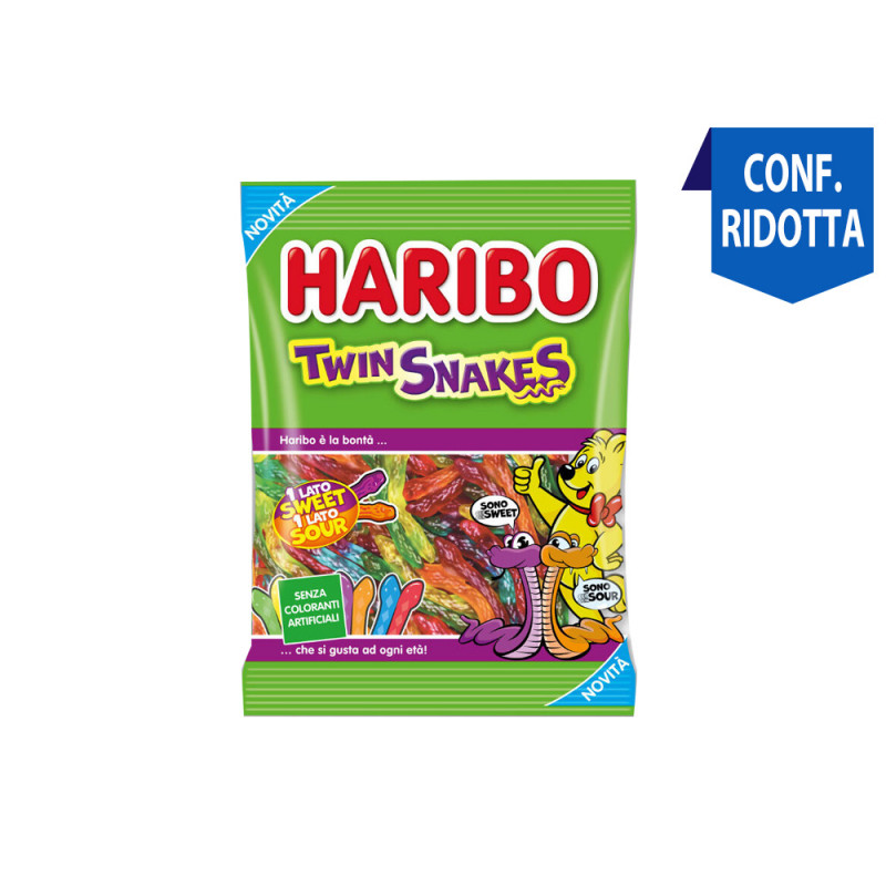Caramelle Haribo Twin Snakes busta da 80g