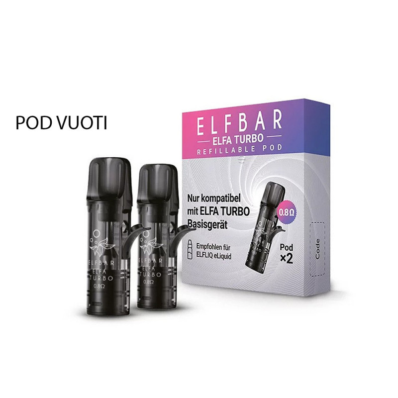 Elfa Turbo Open Pod vuoto da 0.80HM astuccio da 2 pod vuoti prezzo ad astuccio