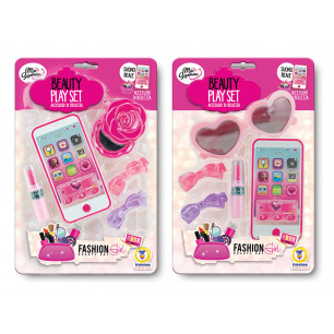 Set beauty con telefono e accessori 2 ass.ti