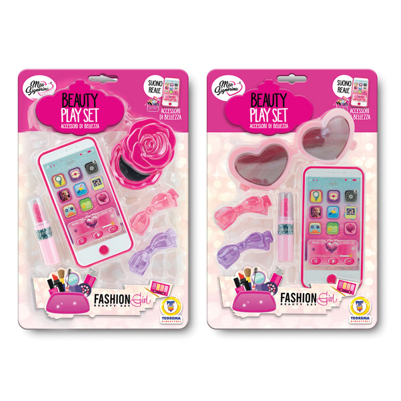 Set beauty con telefono e accessori 2 ass.ti