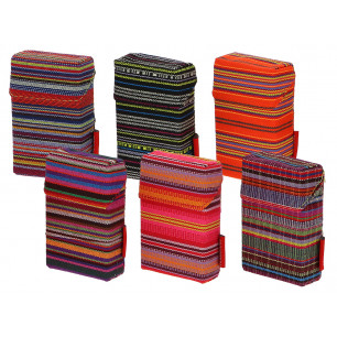 Portapacchetto in tessuto a righe colori assortiti