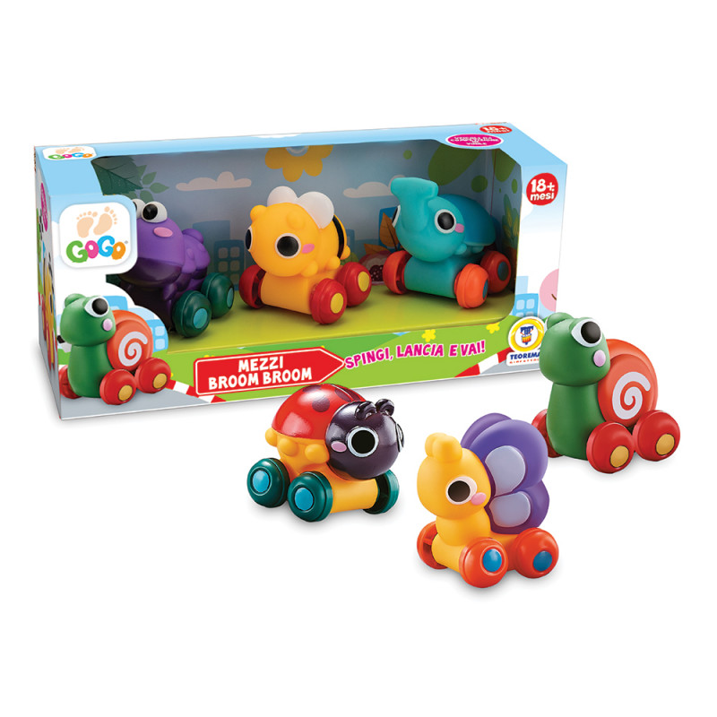 Set 3 animaletti Brum Brum 2 ass.ti