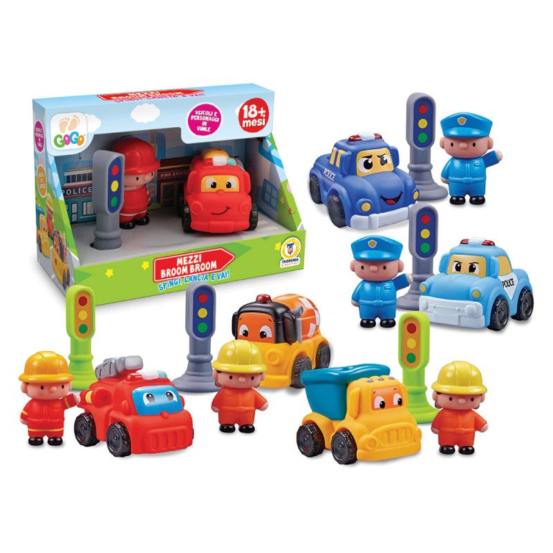 Playset Brum Brum con mezzo, omino e semaforo