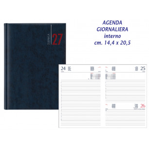 Agenda 2027 giornaliera cm. 14x20,5 colore BLU