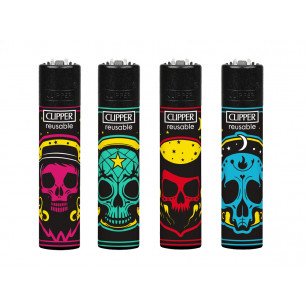 Accendini Clipper Large Black Magic Skull