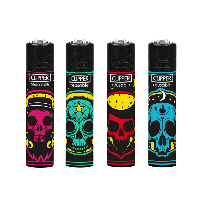 Accendini Clipper Large Black Magic Skull