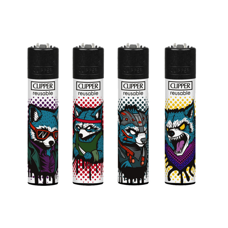 Accendini Clipper Large Racoons