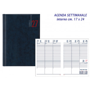 Agenda 2027 settimanale cm. 17x24 colore BLU