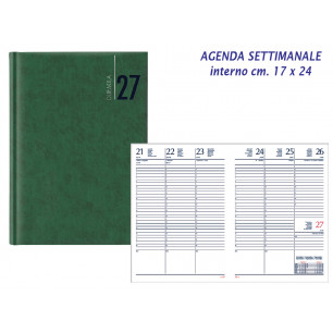 Agenda 2027 settimanale cm. 17x24 colore VERDE