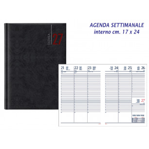Agenda 2027 settimanale cm. 17x24 colore NERO