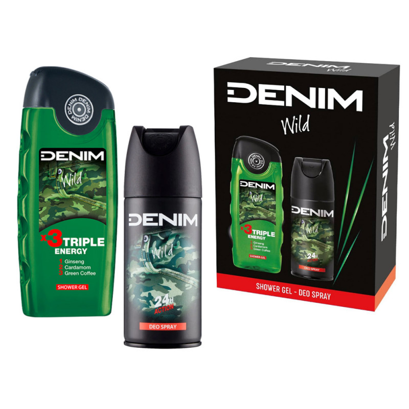 Set Regalo Denim Wild con 1 deo da 150 ml e 1 doccia gel da 250 ml