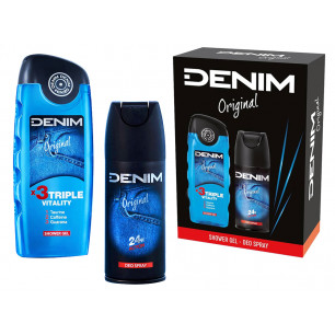 Set Regalo Denim Original con 1 deo da 150 ml e 1 doccia gel da 250 ml
