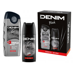 Set Regalo Denim Black con 1 deo da 150 ml e 1 doccia gel da 250 ml