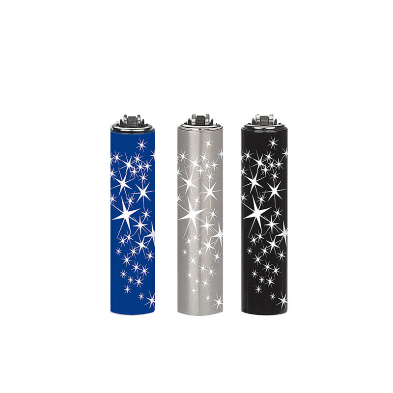 Accendini Clipper Micro cover metallo star
