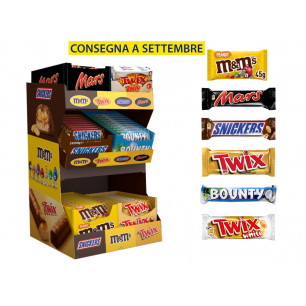Espositore Mars assortito 161 snack assortiti con Twix White