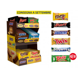 Espositore Mars assortito 161 snack assortiti con Twix Nocciola