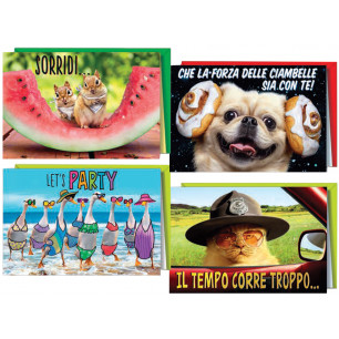 Biglietti Compleanno Humor con animali buffi