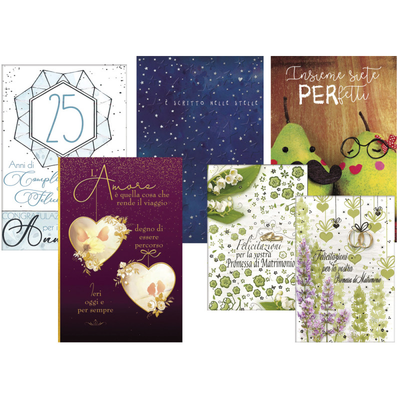 Biglietti Matrimonio e Anniversario assortiti