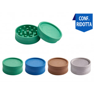 Grinder Champ in plastica in 2 parti diam 55mm in 4 colori