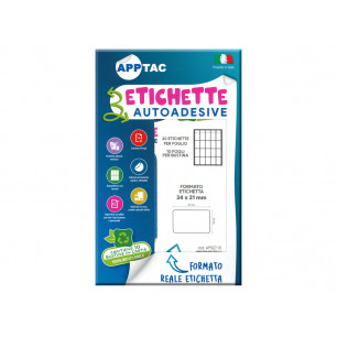 Etichette Apptac misura 34 x 21 busta da 10 fogli