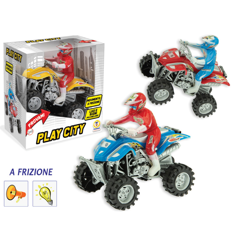 Quad a frizione con luci e suoni 3 colori