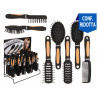Spazzole per capelli ottica legno espo 24 pz in 6 ass.ti