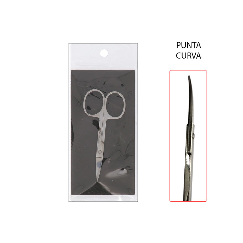 Forbici manicure punta curva