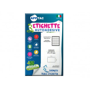 Etichette Apptac misura 27 x 17 busta da 10 fogli