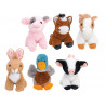 Peluche Pelux animali della fattoria cm 18 in espositore da 9 pezzi