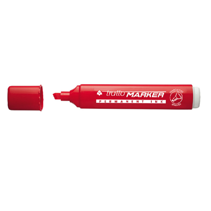 Tratto Marker rosso punta scalpello