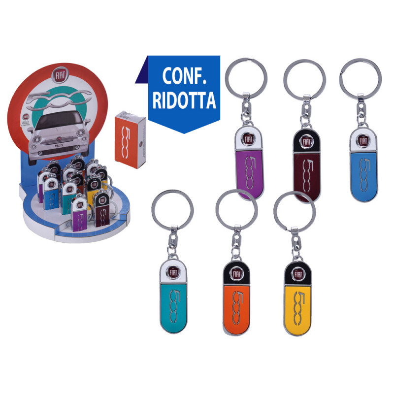 Portachiavi regalo Fiat 500 espo da 12 pezzi