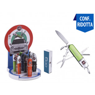 Coltelli multifunzione Fiat 500 display 8 pz in colori ass.ti