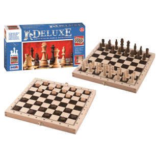 Scacchi dama e backgammon in legno