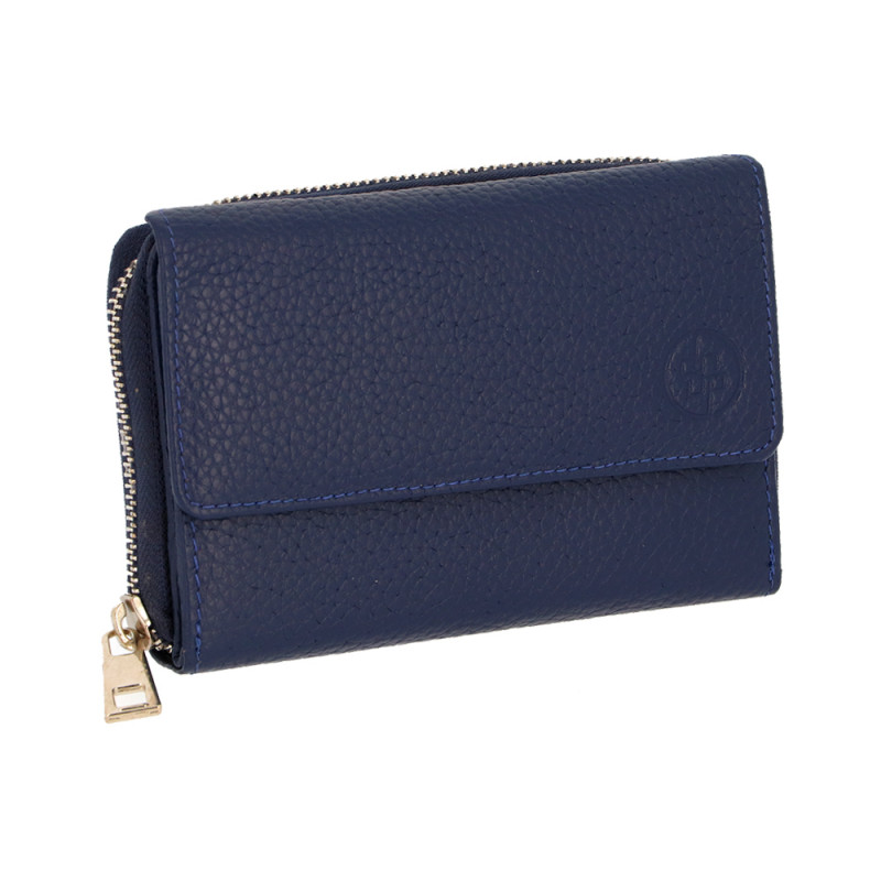 Portafoglio donna DNUP in pelle con bottone colori assortiti