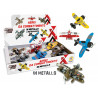 Aerei da combattimento in metallo a retrocarica display 6 pz