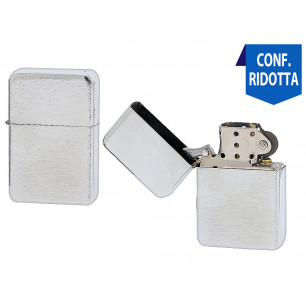 Accendino antivento finitura cromo satinato