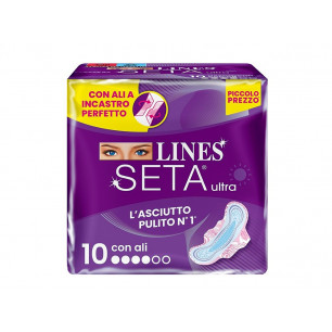Assorbenti Lines Seta ultra con ali pacco 10 pz