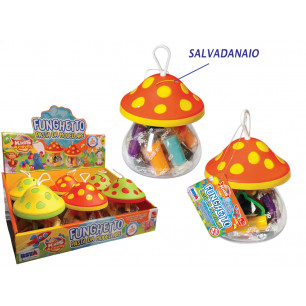 Pasta da modellare funghetto con 12 salsicciotti e acc.ri display 6 pz