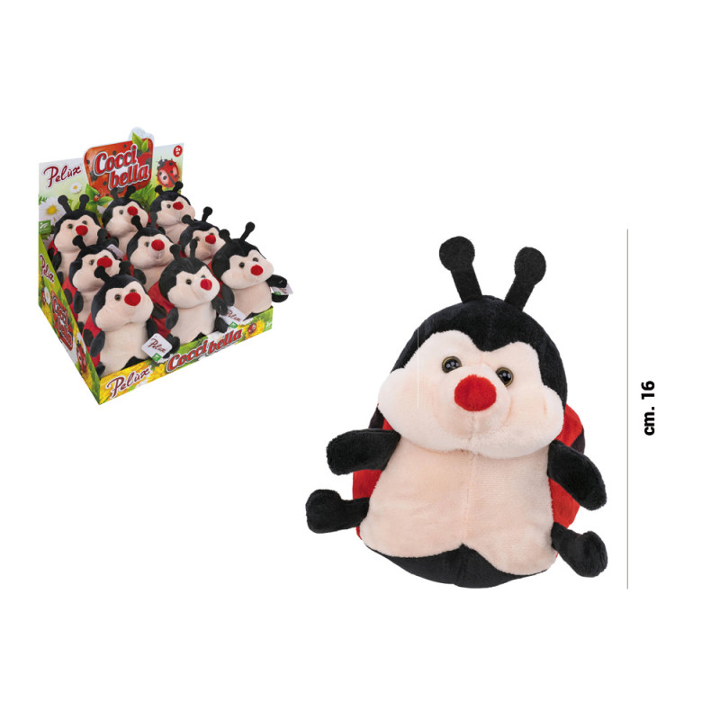 Peluche Pelux Coccinella cm. 16 display 9 pz
