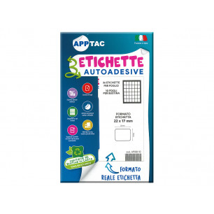 Etichette Apptac misura 22 x 17 busta da 10 fogli