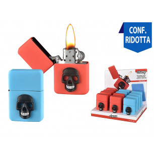 Accendino Champ antivento in silicone con teschio