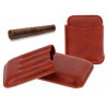 Astuccio portasigari per 4 mezzi toscani col. Marrone