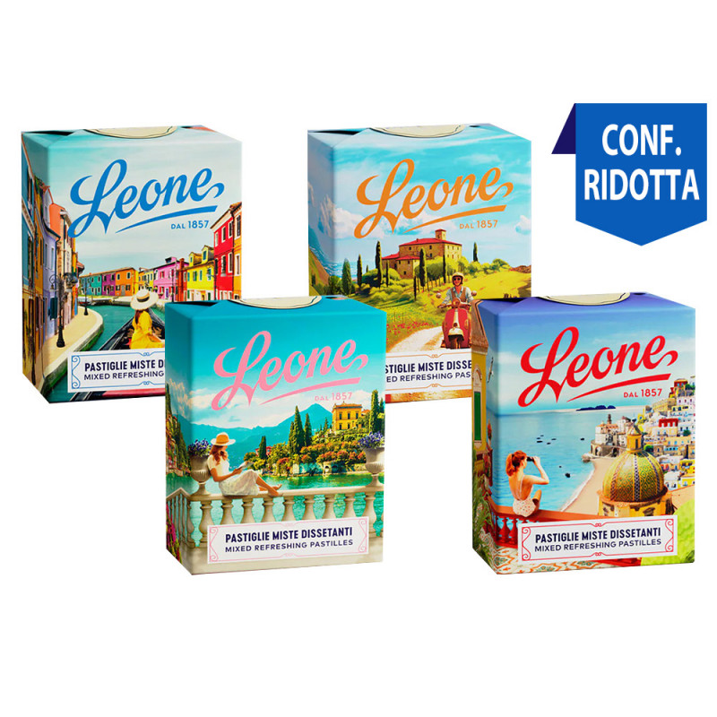 Espositore Pastiglie Leone Paesaggi Italiani assortiti 